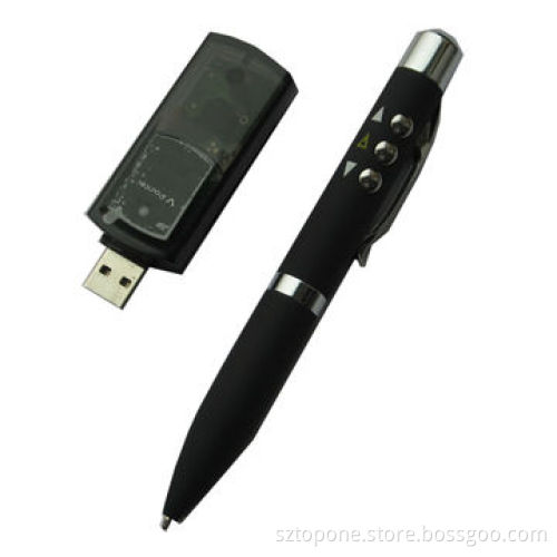 USB Laser Pointer with Flash Drive, Page Up and Down, Ballpoint Pen Shape